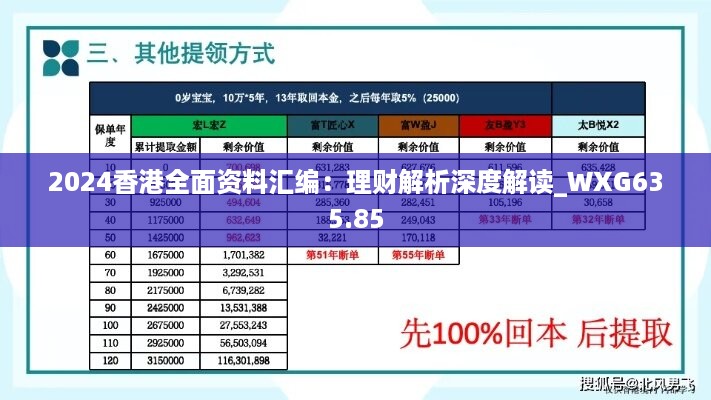 2024香港全面资料汇编：理财解析深度解读_wxg635.85