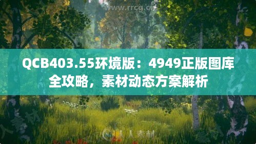 qcb403.55环境版：4949正版图库全攻略，素材动态方案解析